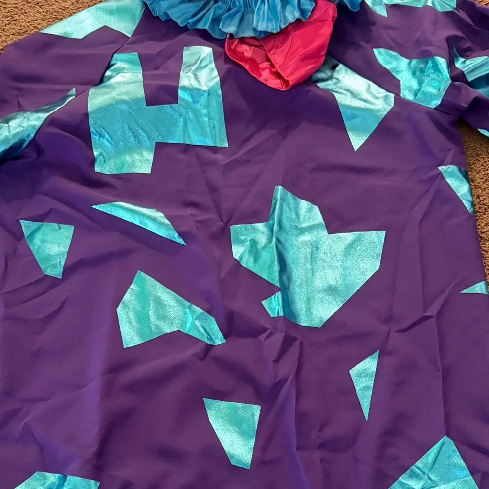 Spirit Purple Clown Jumbo Costume with Teal Accents - Picture 8 of 8